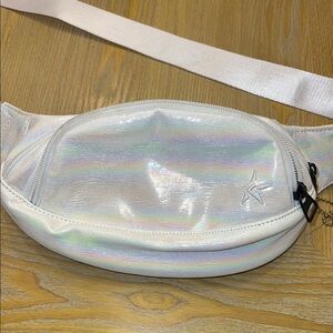 White Shimmer Crossbody Bag Rebel Cheer